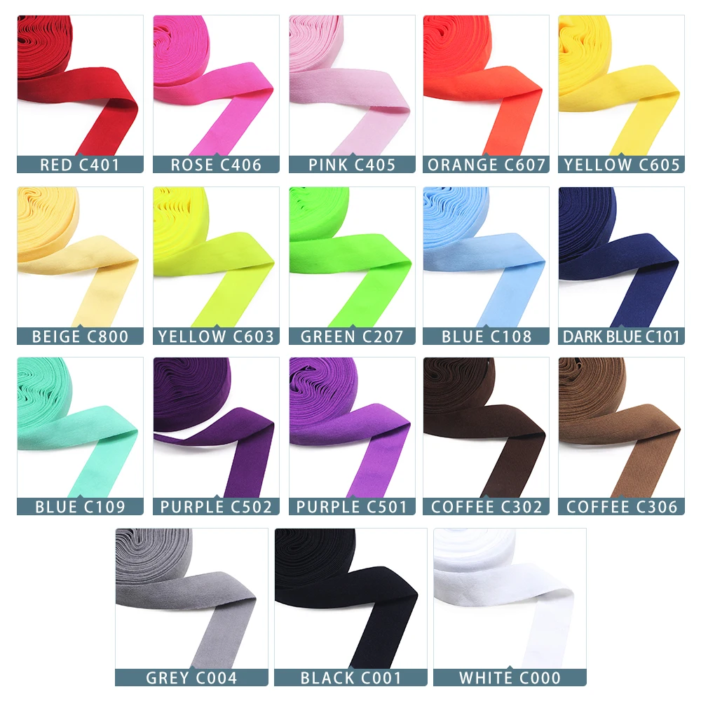 5 Yards 3/4'' (20mm) Elastisches Band Mehrfarbiges Faltelastikband Einfarbiges Zierband Näh-Stretchband DIY Bastelzubehör Haarband