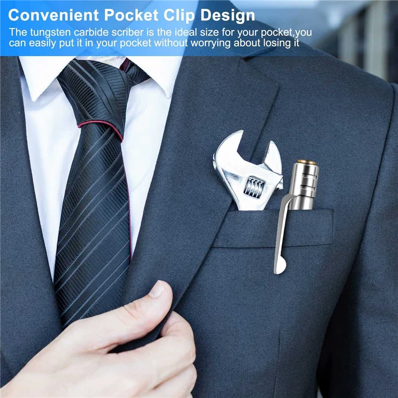 【NEW】2 Packs Tungsten Carbide Scriber With Magnet With Extra 10 Replacement Marking Tip