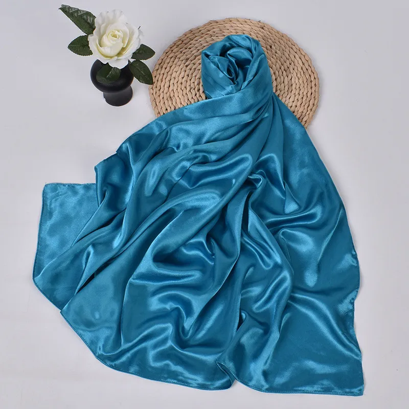 90 cm Seide Schal Schal Headwraps Für Frau Mode Vier Jahreszeiten Haar Zubehör Hijab Foulard Bandana Femme Kopftuch – Detail 20