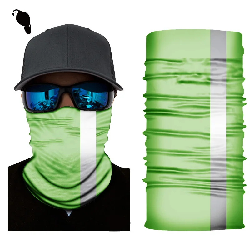 Solid Color Reflective Bandana Outdoor Hiking Scarf Cycling Mountaineering Scarf Breathable Cycling Mask