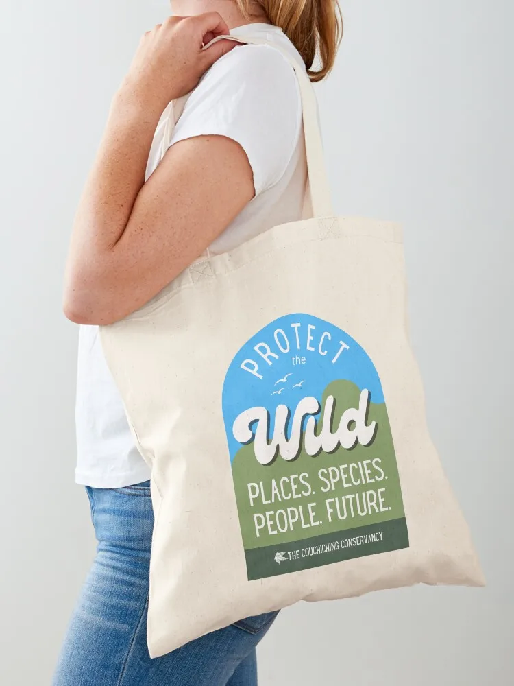 

Protect the Wild Tote Bag university shopper bag Women's handbag large tote bag supermarket folding