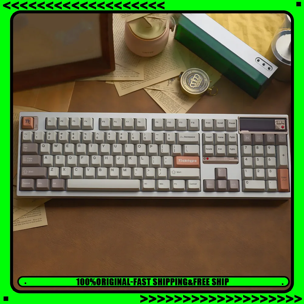 

TICKTYPE DP104 Wireless Mechanical Keyboard Tri Mode Keyboard Aluminium Alloy Hot Swap Keyboard With Screen PC Accessory Win/Mac