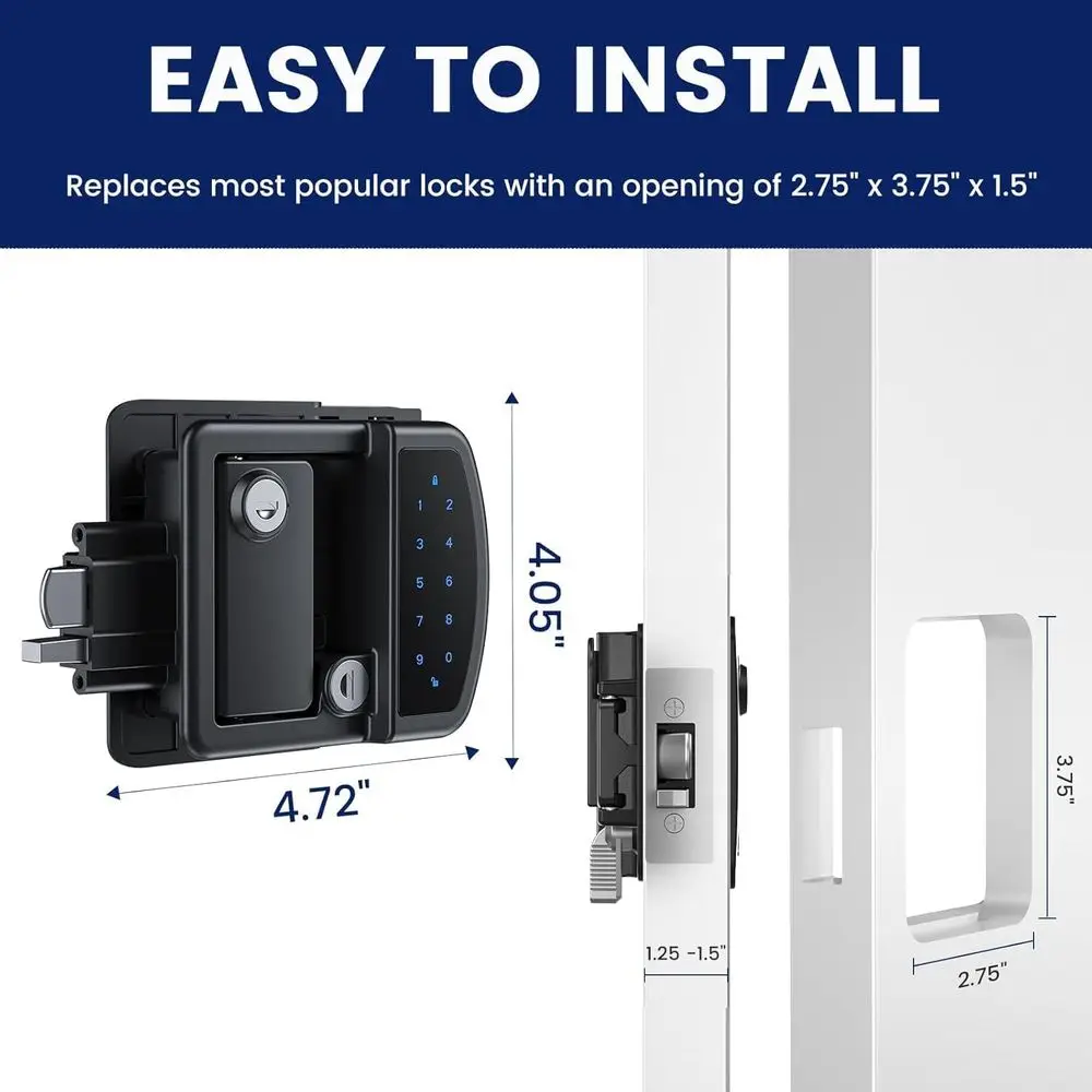 RV キーレスエントリードアロック、RV ドアロックキーレスエントリーパスコードとリモコンによるデュアル操作をサポート、rv L に適しています