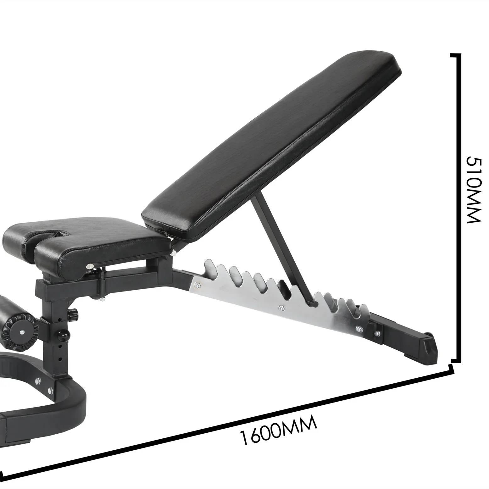 Home Training Gym Muscle Exercise Fitness Stable Cross Fit 6 level Adjustable Sit Up Bench