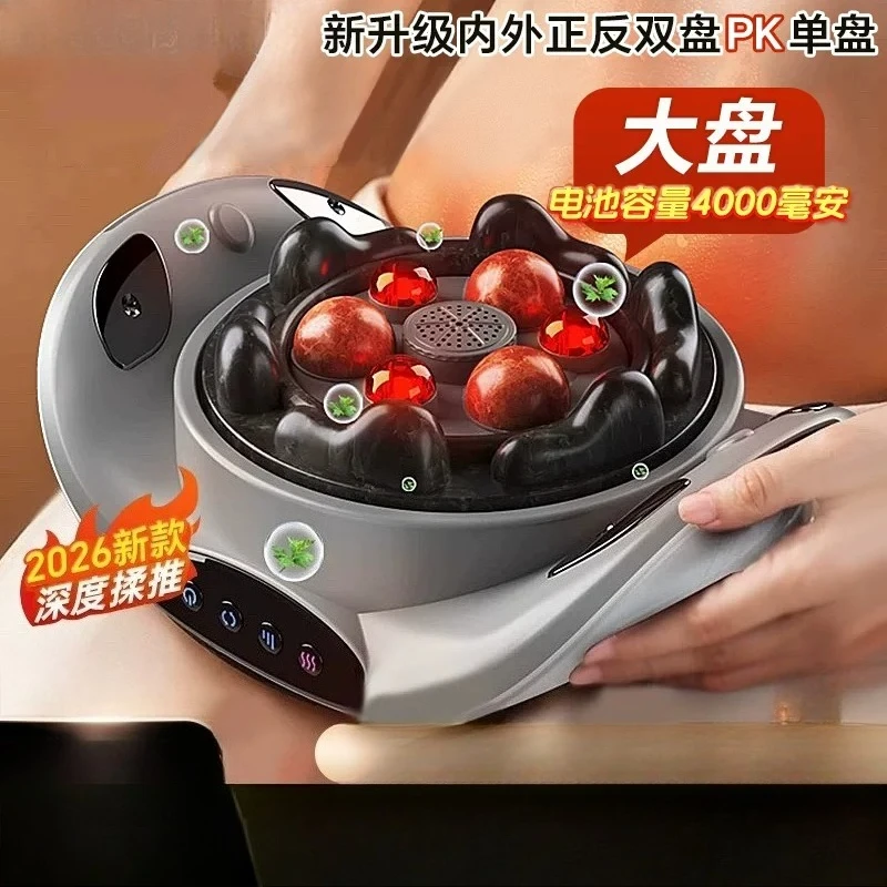 Heated Bian Stone Abdomen Kneading Massager, Multifunctional Waist & Belly Massage Instrument Promote Gut Motility