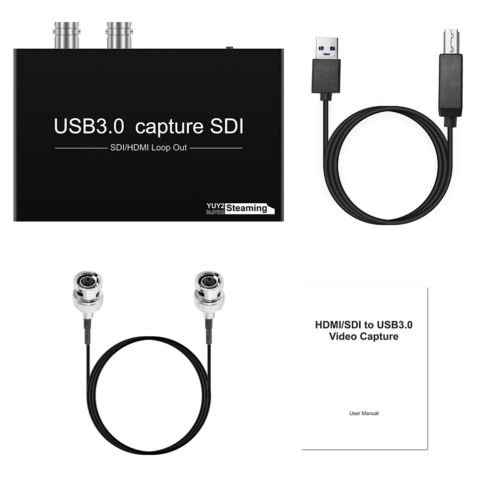 Карта видеозахвата HDMI SDI-USB, преобразователь SDI-HDMI в USB 3,0, 1080P60fps, SDI-выход и смешивание аудио, SDI2HDMI,SDI Карта видеозахвата игр