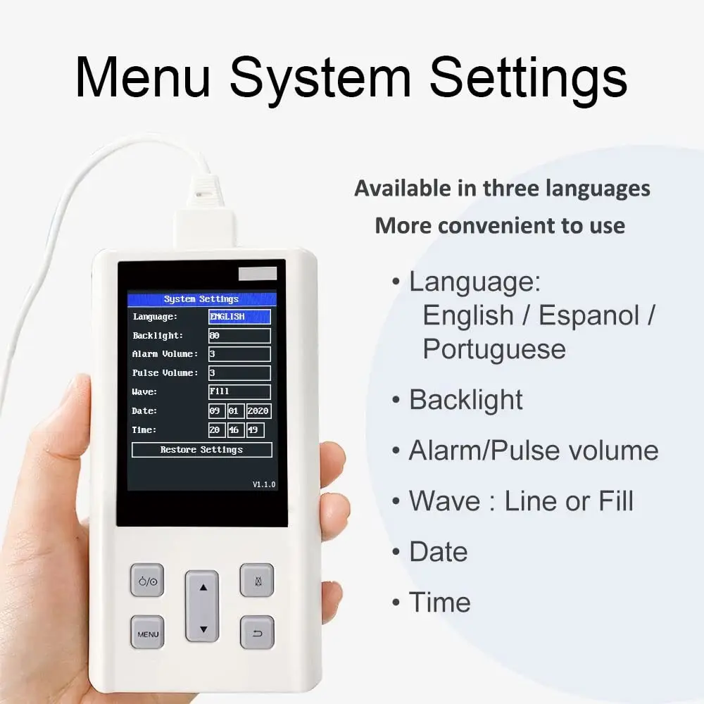 SpO2 Monitoring for Vets Portable Handheld Veterinary Vital Signs Monitor with Pulse Oximeter - High - Accuracy