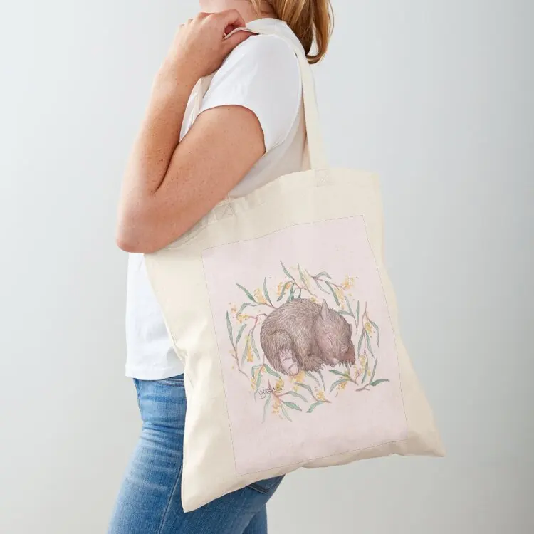 

Wombat with Wattle Tote Bag reusable shopping bag the tote bag shopping Shopper