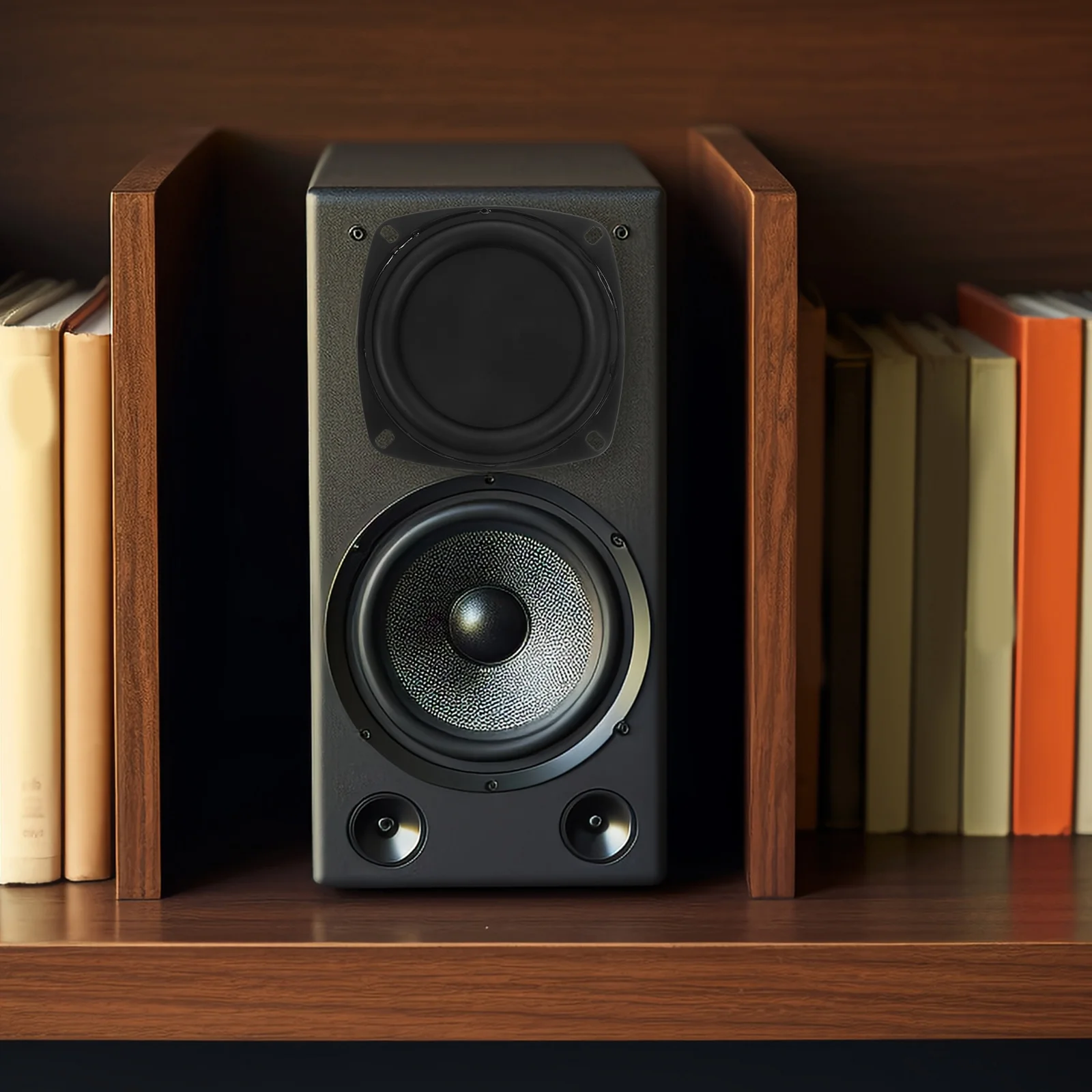 

2Pcs 4 Inch Loudspeaker Diaphragm Plate Durable Iron Rubber Material Sound Enhanced Bass Part Loudspeaker Vibrating Membrane