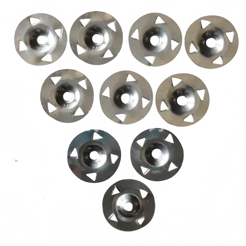 20 pcs 32mm Iron Tile Washers, Four Claw Anti-Slip Design for Wall Construction, Multipurpose, Versatile