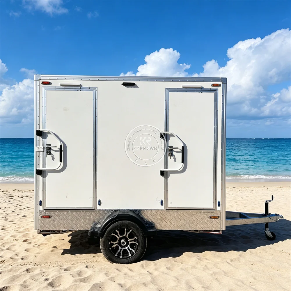Advanced Portable Restroom Temporary Camp Mobile Bathroom Cabin Luxury Toilet Trailer for Weddings
