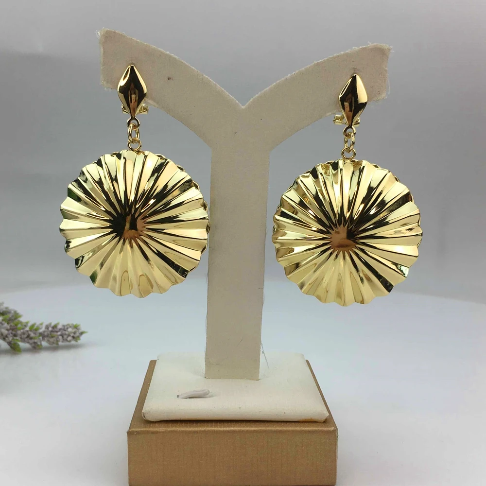 Yuminglai Big Drop Earrings Women Girls Dangle Earrings Unique Dubai Goldplated Earrings For Female Statement Jewelry FHK15975