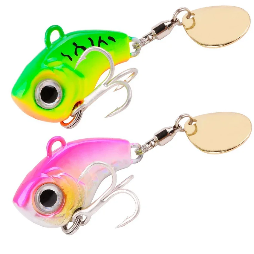 6 יח'\חבילה דיג פתיונות לנענע מסתובב מתכת VIB רטט פיתיון עבור פייק בס פורל מלאכותי קשיח פיתיונות פיתוי כף טווה