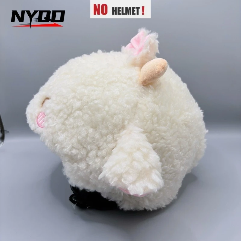冬の新作スキー用シングル＆ダブルボード対応、暖かいニットプラッシュ素材のヘルメット帽子カバー。顔が見える小型防寒帽子、漫画風装飾ラムデザイン。