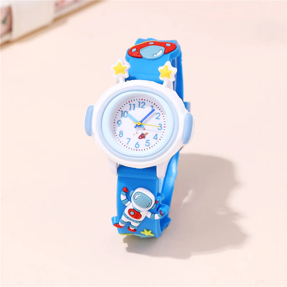 New Creative 3D Spaceman Patterns Kids Watch Soft Silicone Wristwatch For Student Boys Girls