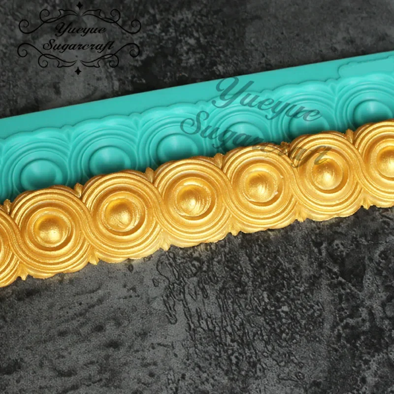 Yueyue Sugarcraft Boder silicone mold fondant mold cake decorating tools chocolate gumpaste mold