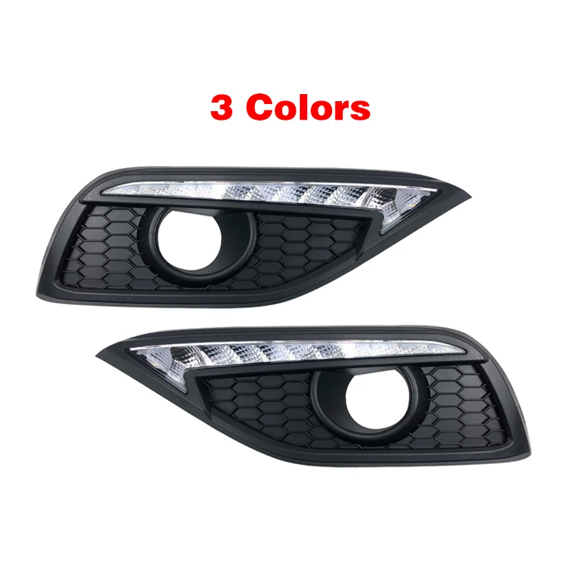 2 قطعة لهوندا CRV CR-V 2012 2013 2014 DRL القيادة النهار تشغيل ضوء مع بدوره إشارة الضباب مصباح التتابع ضوء النهار سيارة الجمعية