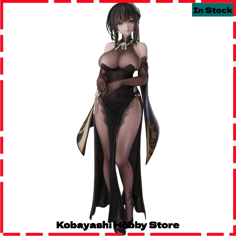 

Anime Girl Black Cheongsam Dress Figure, Chen Hai Character Model Statue, Car & Home Desktop Ornament