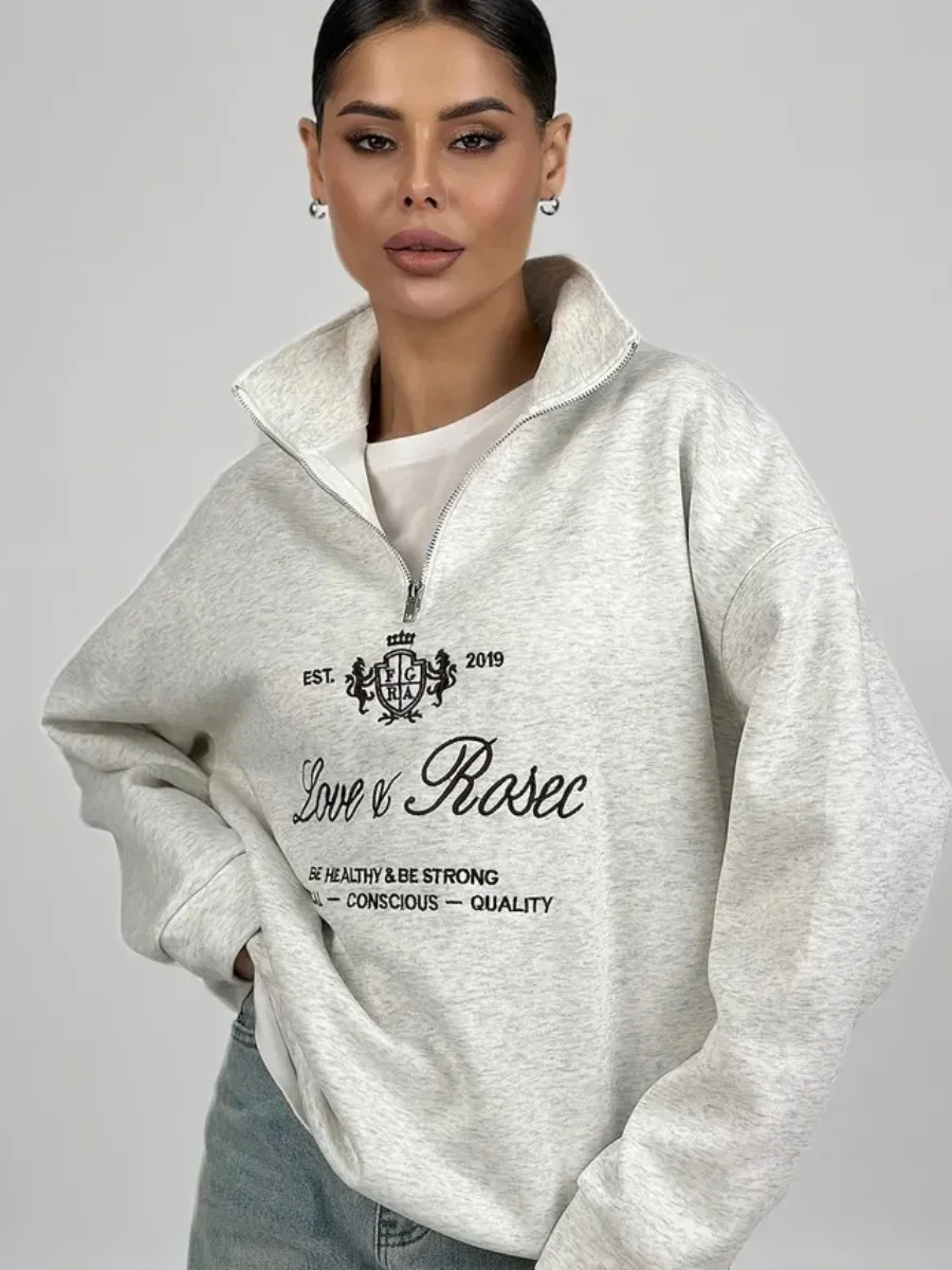 

CGC 2025 New Autumn Winter Thicken Sweatshirts Women Warm Long Sleeve Tops Casual POLO Collar Pullovers Winter y2k Clothes