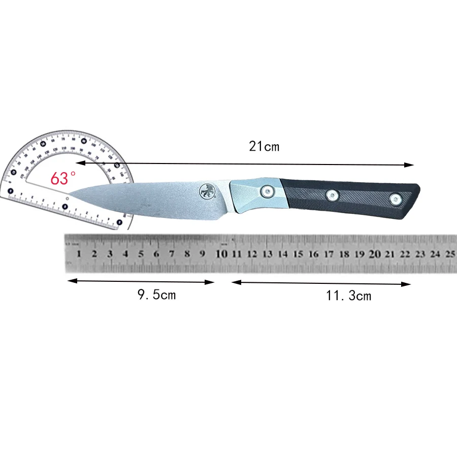 3.7 Inch Paring Knife 7Cr17CoMoV Stainless Steel Blade G10 Handle Peeling Fruit Steak Barbecue Slicing Cleaver Kitchen Knives