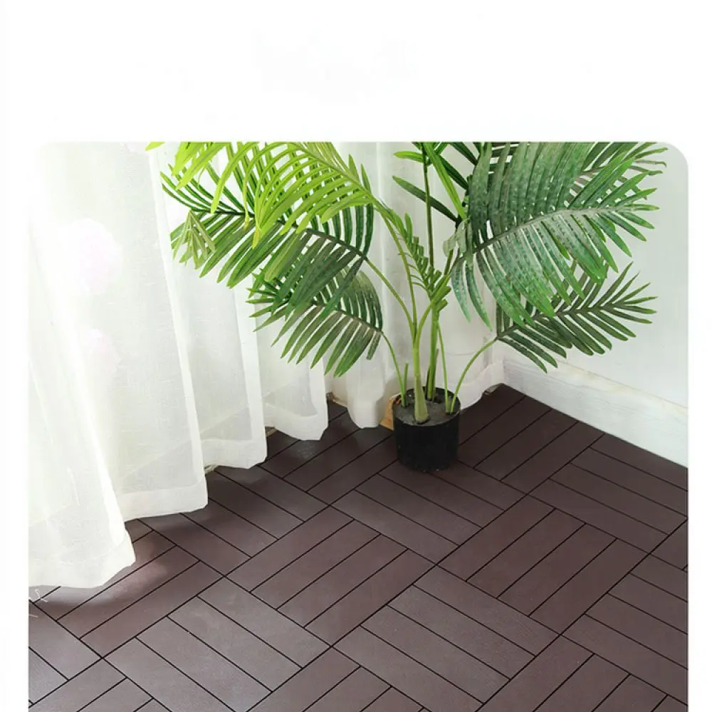 Outdoor Plastic Floor Tiles Interlocking Decking Waterproof Modular Flooring For Balcony Backyard Porch Easy Assembly