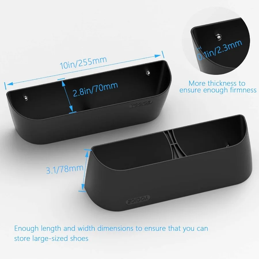 Wall Mounted Shoes Rack 6Pack with Sticky Hanging Strips Plastic Shoes Holder Storage Organizer Door Shoe Hangers SM03Black6