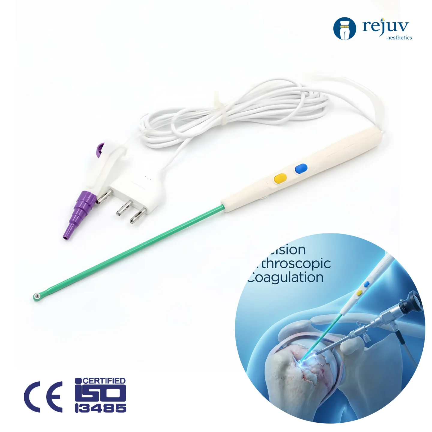 

2pcs Comobo Sterile Arthroscopic Ablator with Integrated Suction – Lotus Tip 90° Compatible ESU generator.