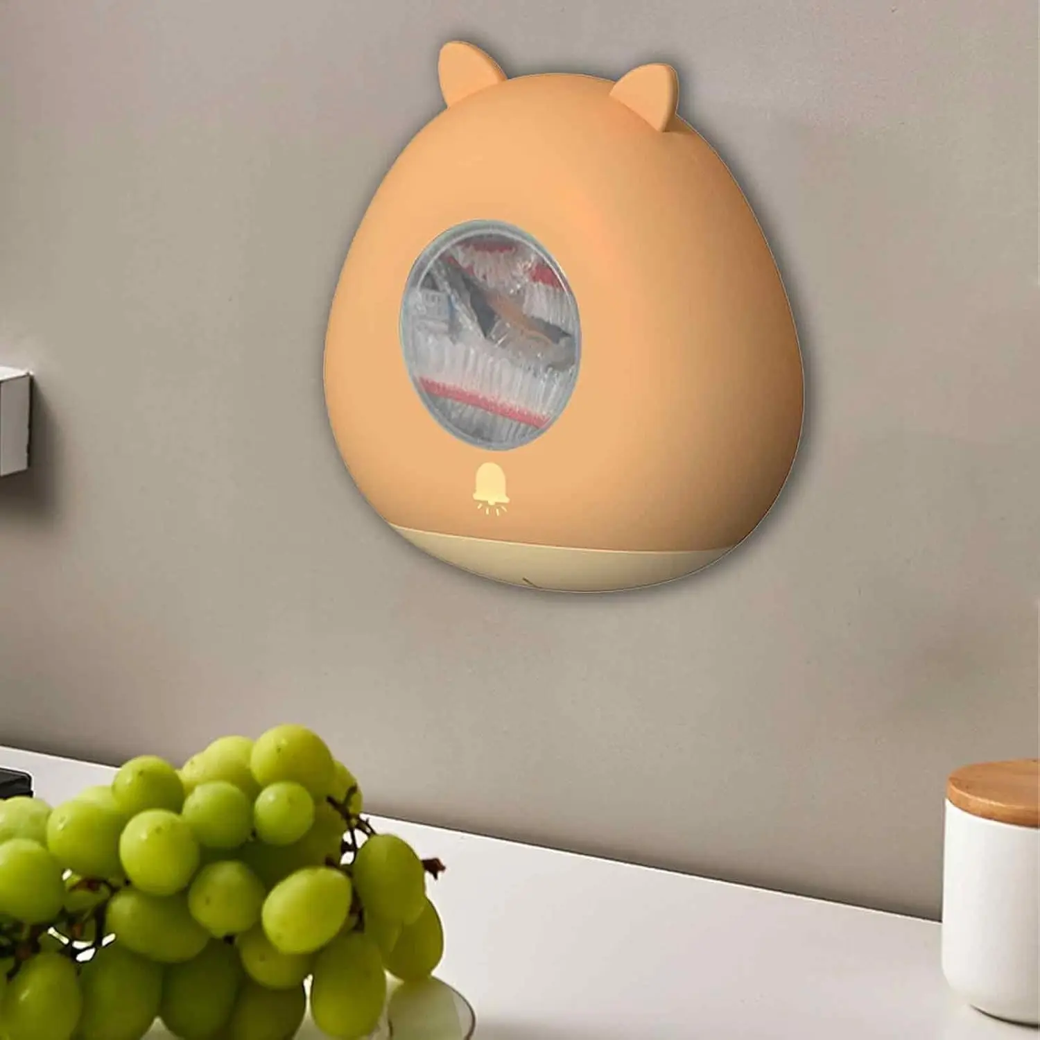 Luva de filme aderente, envoltório de 100 peças, organizador de filme aderente para envoltório de alimentos, dispensador de filme de alimentos montado na parede, envoltório reutilizável, luz Ye