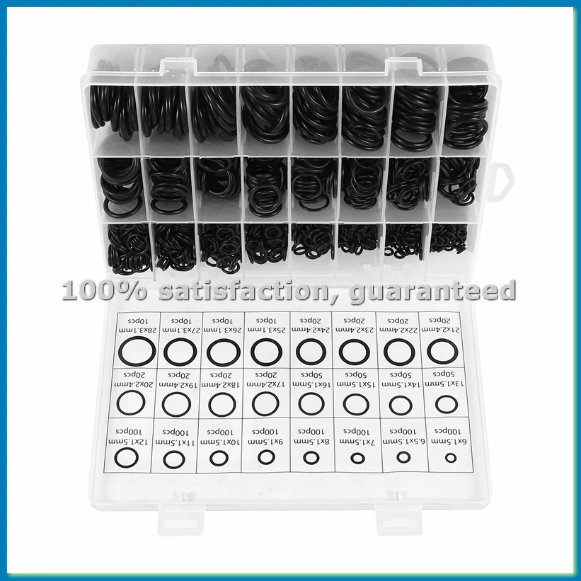 

Набор уплотнительных колец (1200 шт.), 24 размера, из нитриловой резины, для сантехники, устойчивые к маслу, теплу и высокому давлению - A79U