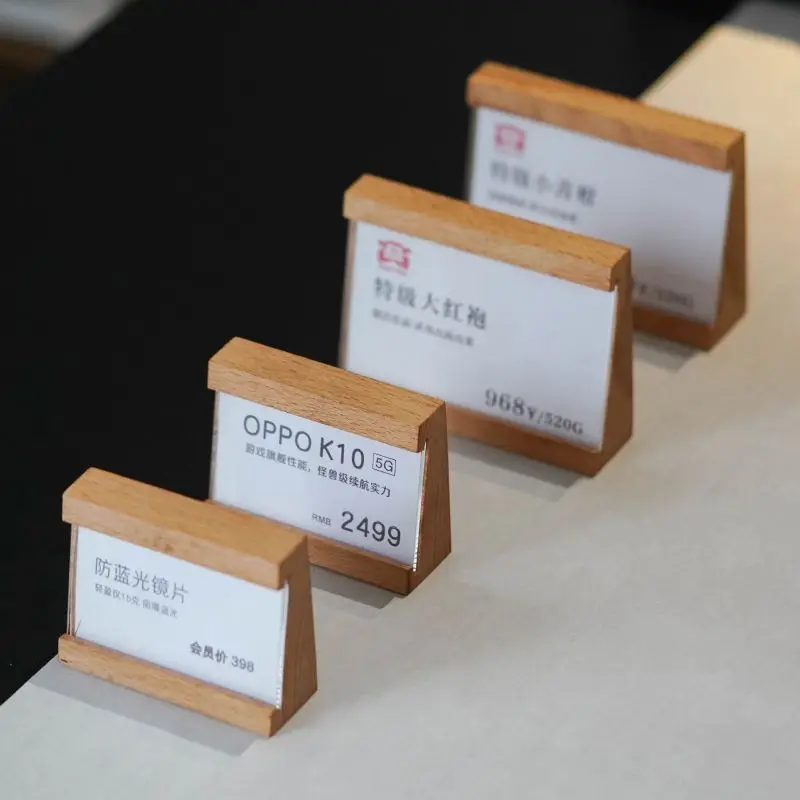 90x54mm Table Acrylic Sign Holder Display Stand Menu Paper Photo Picture Poster Frame Mini Price Label Card Tags