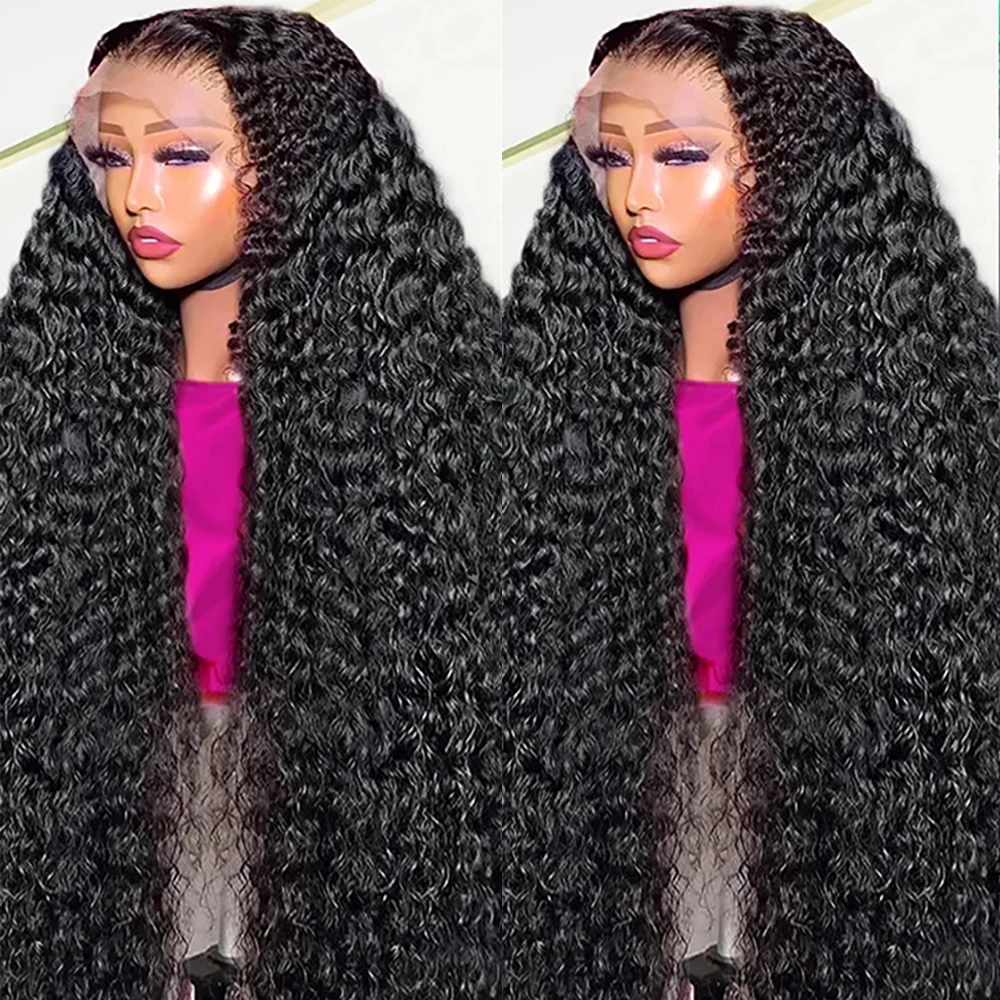 

40 46 Inch Deep Wave 13x6 13x4 Hd Lace Front Human Hair Wig 300 Density Water Curly 360 Lace Frontal Wigs Human Hair For Women
