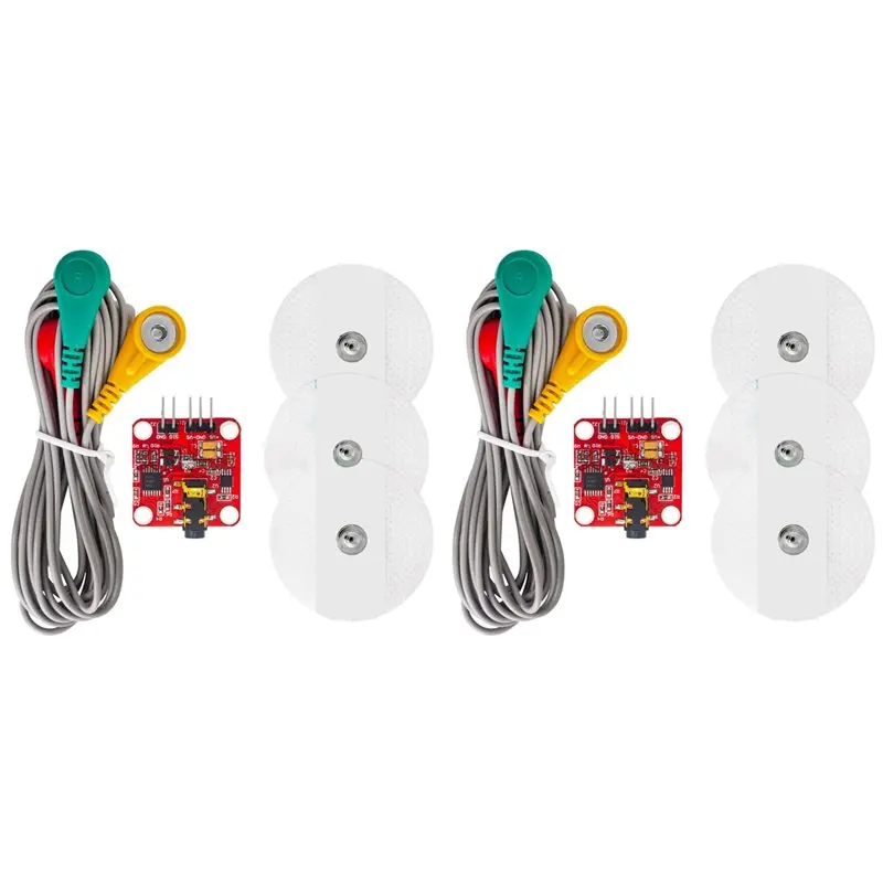

【BRILLIANT 】2X Muscle Electrical Sensor Module EMG Signal Collection For Arduino Electronic Development Kit,For Mobile Electroni