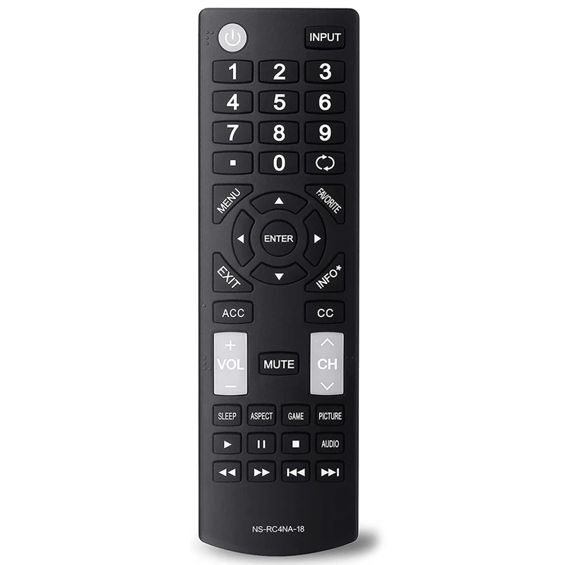 DT39 Universal Remote Control Replacement for All Insignia TV NS-RC4NA-18, Stable Infrared Performance, 10M Range, Black