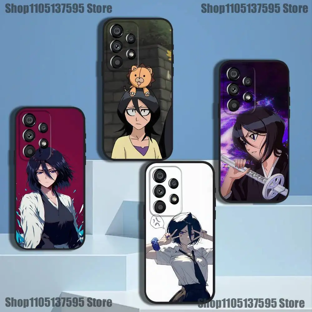 

Rukia Anime K-KuchikiS Phone Case For Samsung Galaxy A91,80,73,72,71,53,52,51,22,5G Shockproof Soft Black Cover