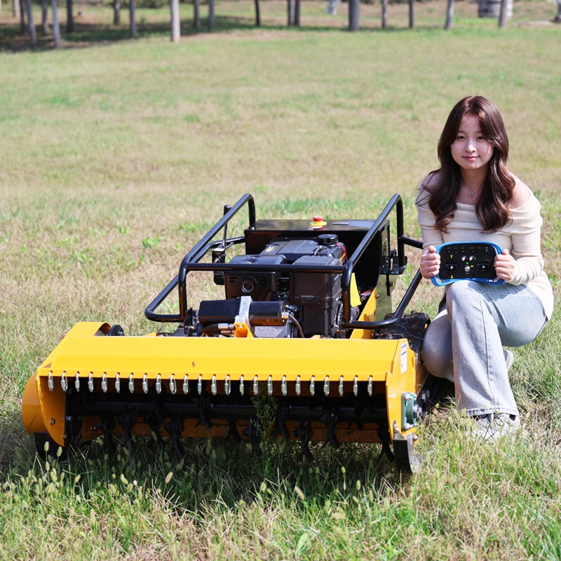 Customized CE EPA Approved All Terrain RC Grass Cutter Garden Crawler Remote Control Robot Lawn Mower