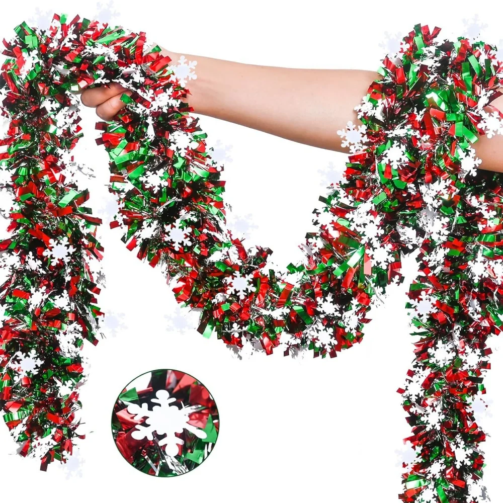 1pc 2M Weihnachten Schneeflock – Tinsel Garland Decoration Bewertung und Preis