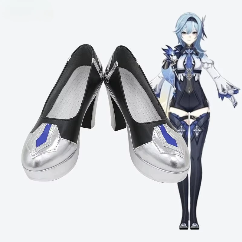 Eula Cosplay Shoes  Game Genshin Impact Boots Halloween Party Costume Accessories Custom Made