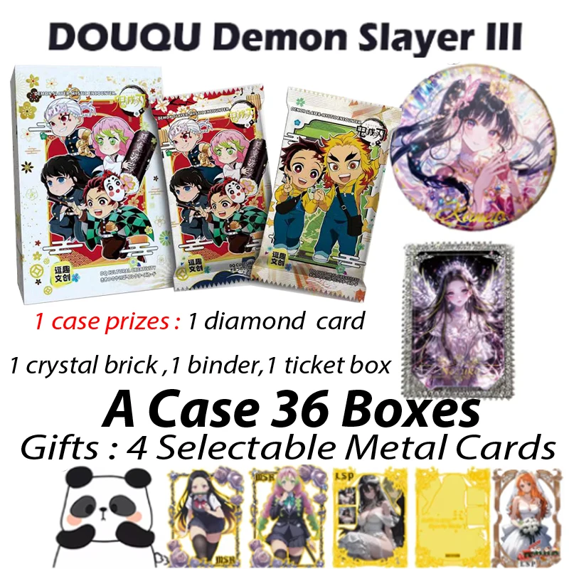 Newest DOUQU Wedding Box Demon Slayer Wave 3 Collection Card Hobby Game Card CCG Shinobu Mitsiru Doujin Booster Box Kids Toy Box