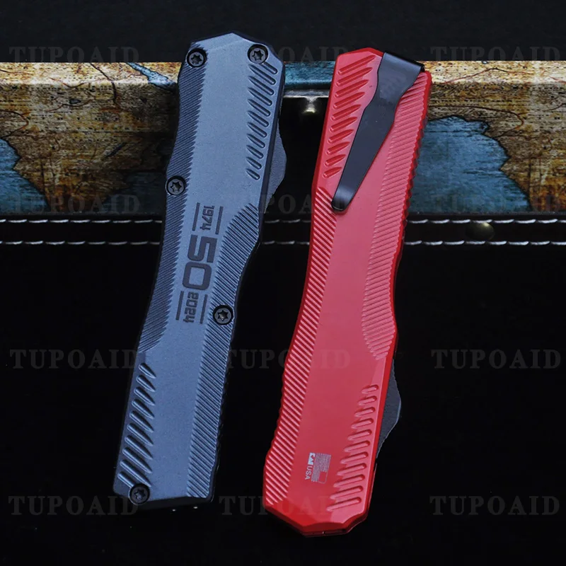 

KS9000 Anniversary Edition OTF Knife D2 Steel Outdoor Camping Hiking TECH PocketKnives Zinc Alloy Handle Utility EDC Tools