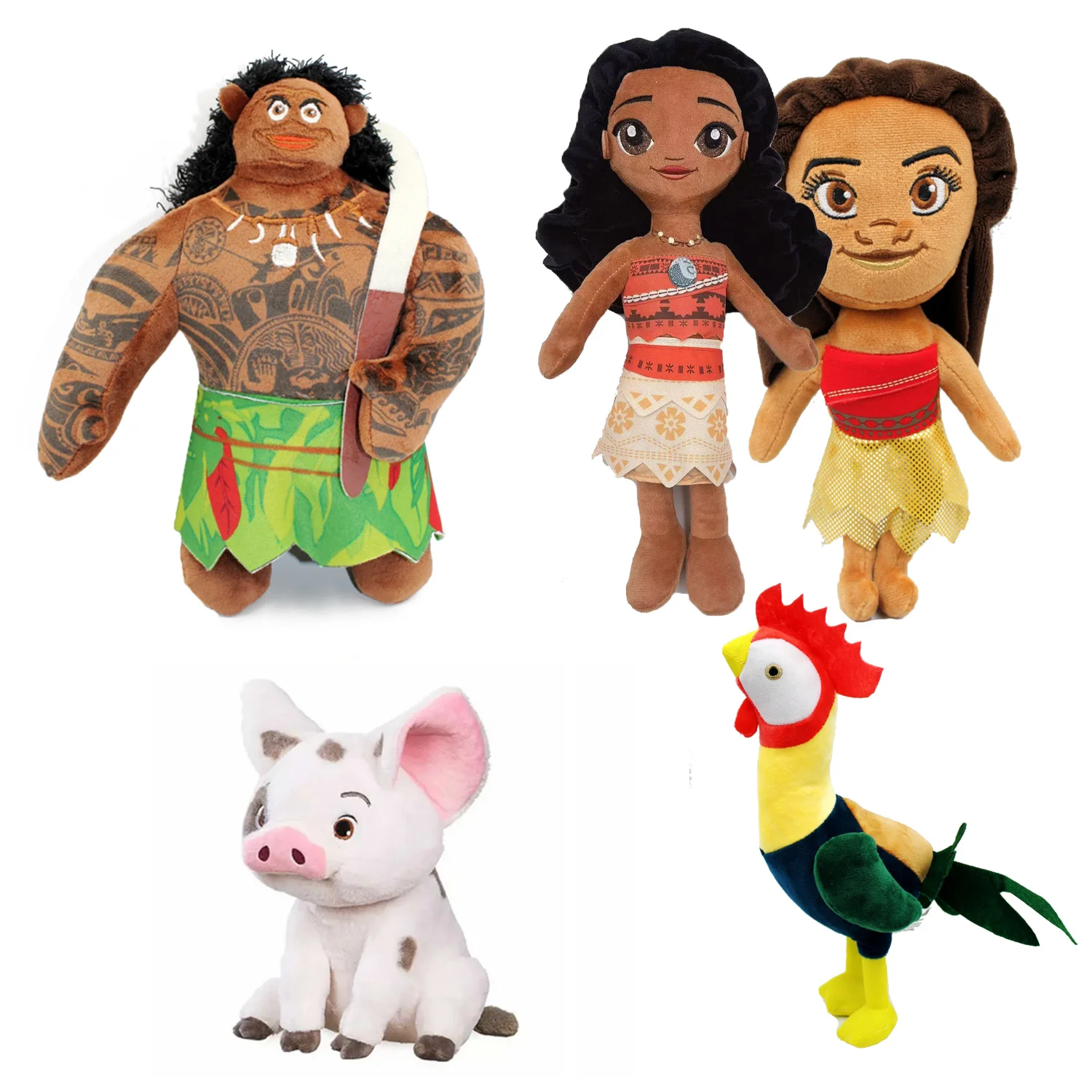 Мягкая игрушка Моаны для девочек и мальчиков, мультяшная фигурка, мягкие куклы, украшение для детской комнаты, аниме Pua Pig Heihei Maui, детский реквизит, подарок