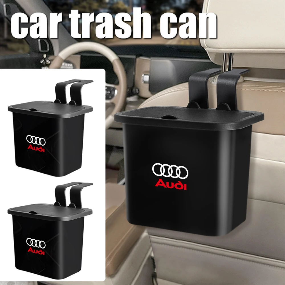 Auto-Innenraum-Rücksitz-Organizer-Box, hängender Mülleimer, Zubehör für Audi Sline A6 Q7 A7 S3 A8 A3 RS A1 A5 A4 Quattro Q5 Q3 TT