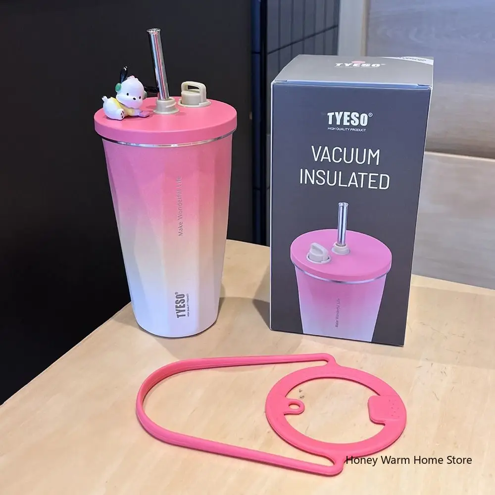Silicone Water Bottle Handle Insulated Tumblers Coffee Mug Dia 85 to 100mm Portable Leakproof Cup Parts for Tyeso 600ml/40oz