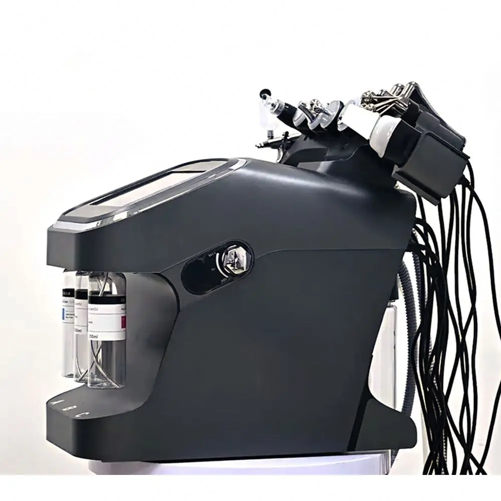 جديد وصول اللؤلؤة السوداء 10 في 1 هيدرو أكوا آلة تقشير اللوازم الطبية الأكسجين النفاثة الوجه سبا العناية بالبشرة التنظيف العميق الولايات المتحدة التوصيل