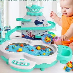 Kids Multi-function Electric Fishing Toys Playing Toy With Running Water Pretend Play Food Fishing Toy Role Playing Girls Toys