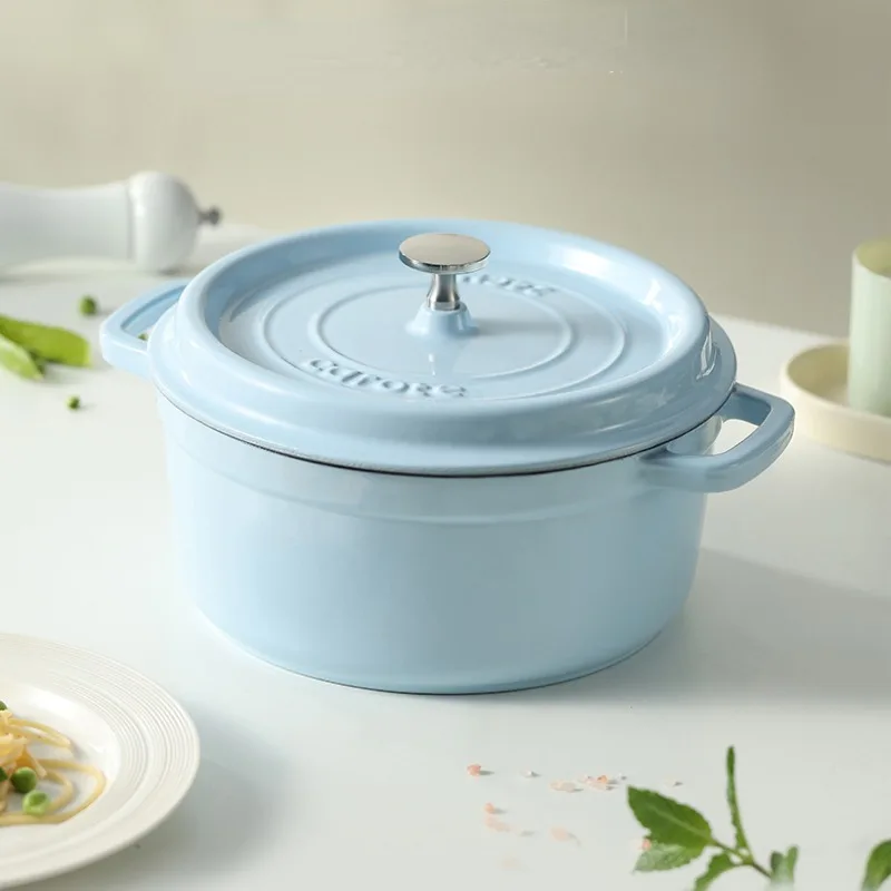 

Enamel Cast Iron Pan Kitchen Accessories Casserole Pot Stew Pot,Cast Iron Cookware, Non Stick Pot Induction Cooker Cooking Pots