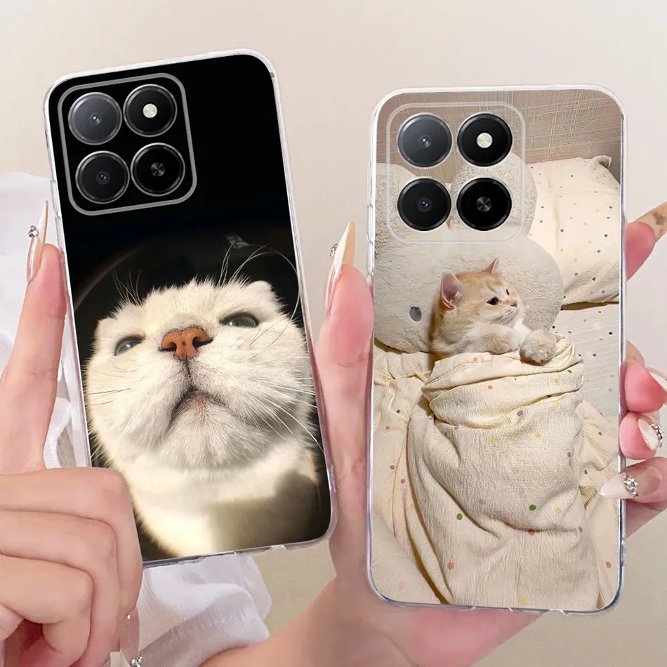 حافظة لهاتف Honor X5b Plus 2025 على شكل فراشة على شكل زهرة لطيفة على شكل قطة لهاتف Honor X5B X 5b Plus 4G حافظة لهاتف من السيليكون الناعم من البولي يوريثان #1