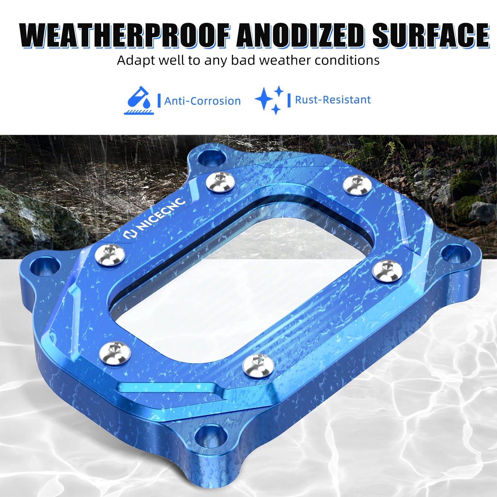 NICECNC Raptor 700 실린더 헤드 사이드 커버 Yamaha Raptor 700R Grizzly 700 550 Rhino700 Kodiak700 Kodiak700 ATV 엔진 커버