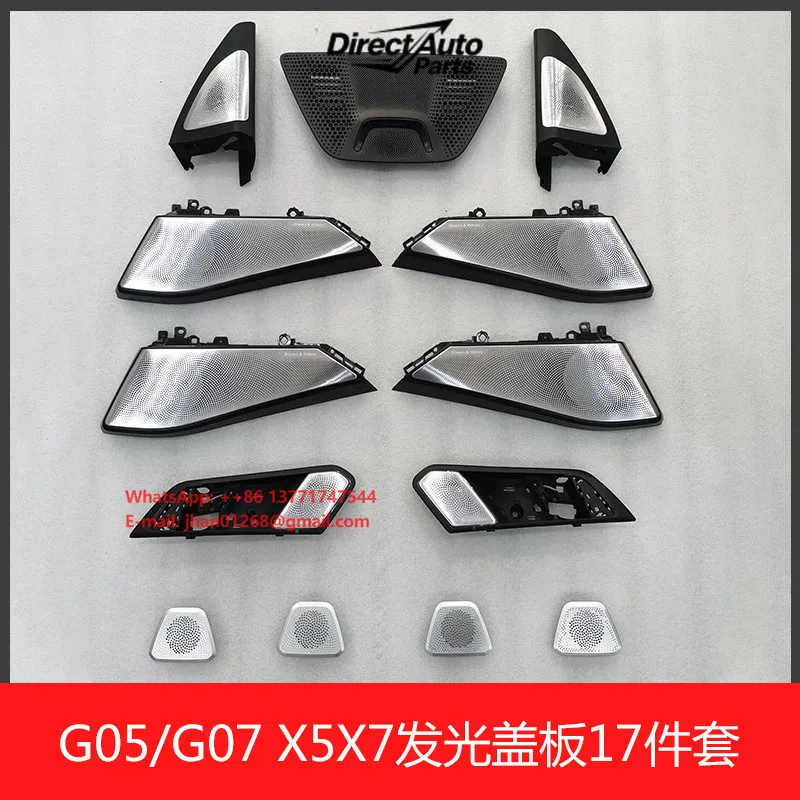 Speaker Cover with LED Light Tweeter Round Tweeter Ambient Light Audio Speaker Cover for X5 G05 X7 G07
