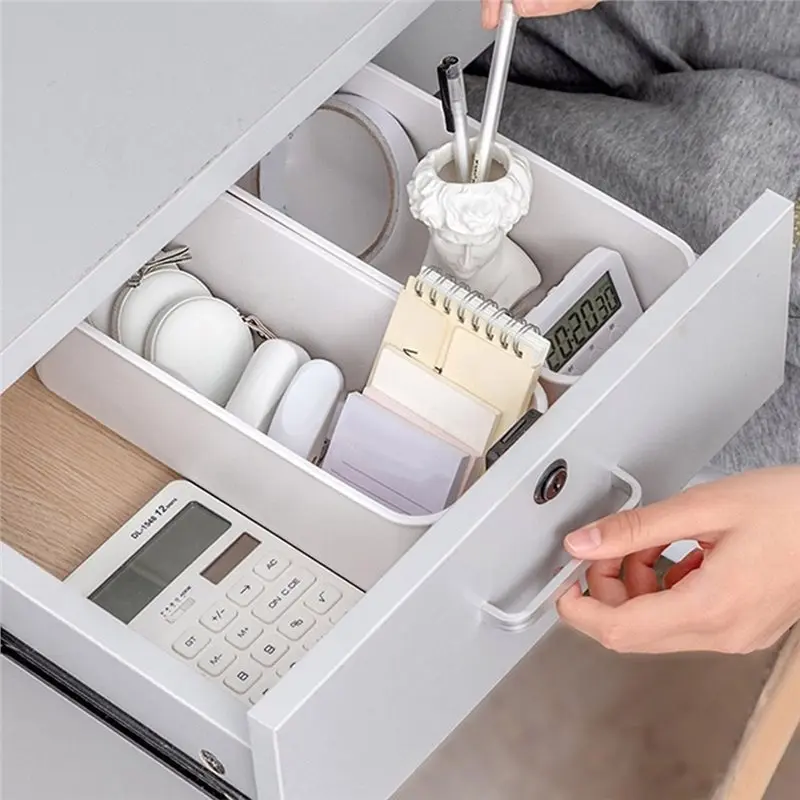 صندوق تنظيم المطبخ سهل الاستخدام، درج تخزين سطح المكتب بدون غطاء، سعة متعددة الوظائف، صندوق أشتات مستحضرات التجميل والفواكه #3