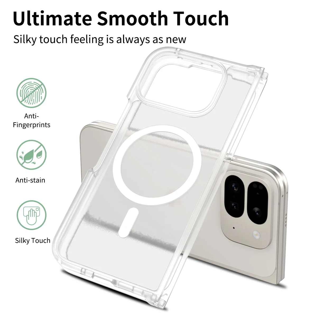 Für Pixel 10 Pro Fold Matte Magnetic Case, kompatibel mit MagSafe Drop Protection Translucent Cover für Google Pixel 10 Pro Fold – Detail 9
